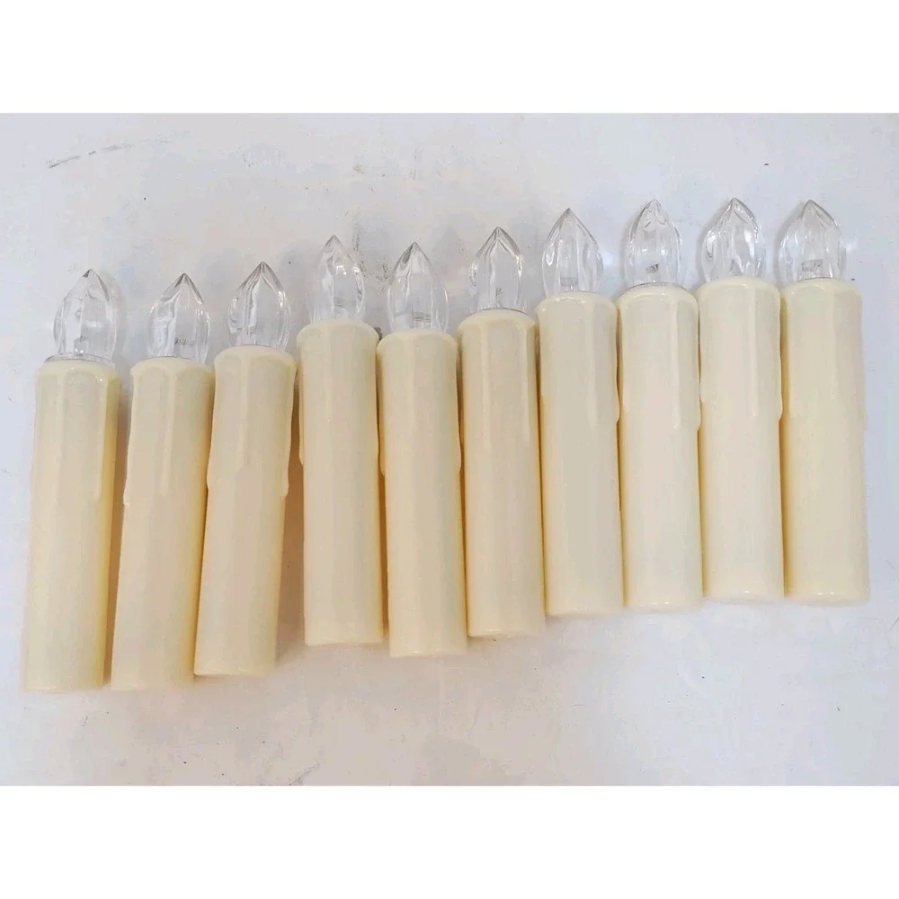 LED Flameless Taper Candles Light for Christmas‎ Tree Window 10pcs Pack Remote